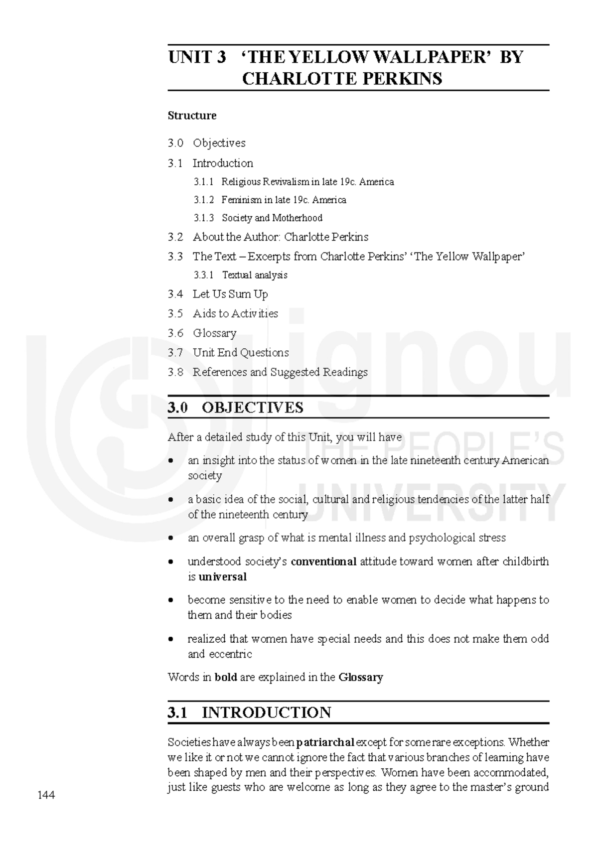 ENG-303 Final Exam Notes: 'The Yellow Wallpaper' by Charlotte Perkins ...