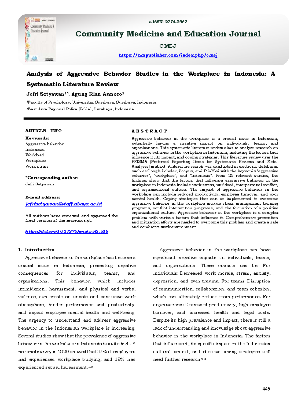 526-Article Text-4222-1-10-20240222 - 1. Introduction Aggressive ...