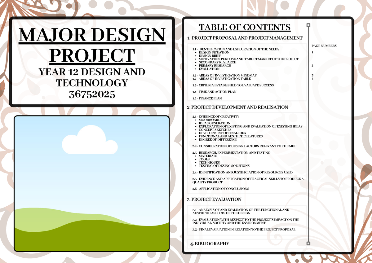MDP Portfolio: Year 12 Design & Technology Project 36752025 - Studocu
