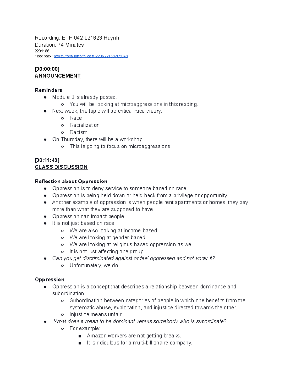 ETH 042 02-16-23 Huynh - Class Notes - Recording: ETH 042 021623 Huynh ...