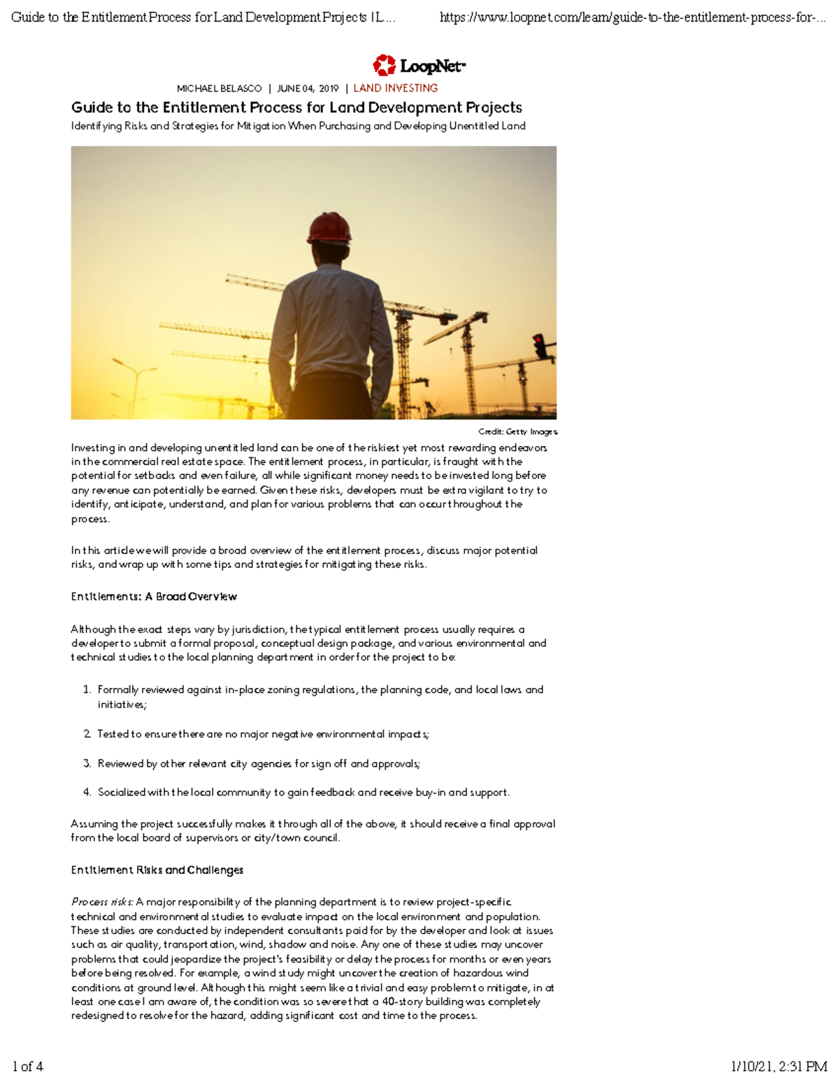 Guide to the Entitlement Process for Land Development Projects - The ...