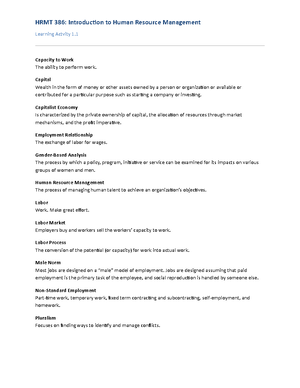 Learning objectives - Review your progress questions from D2L - Unit 1 ...