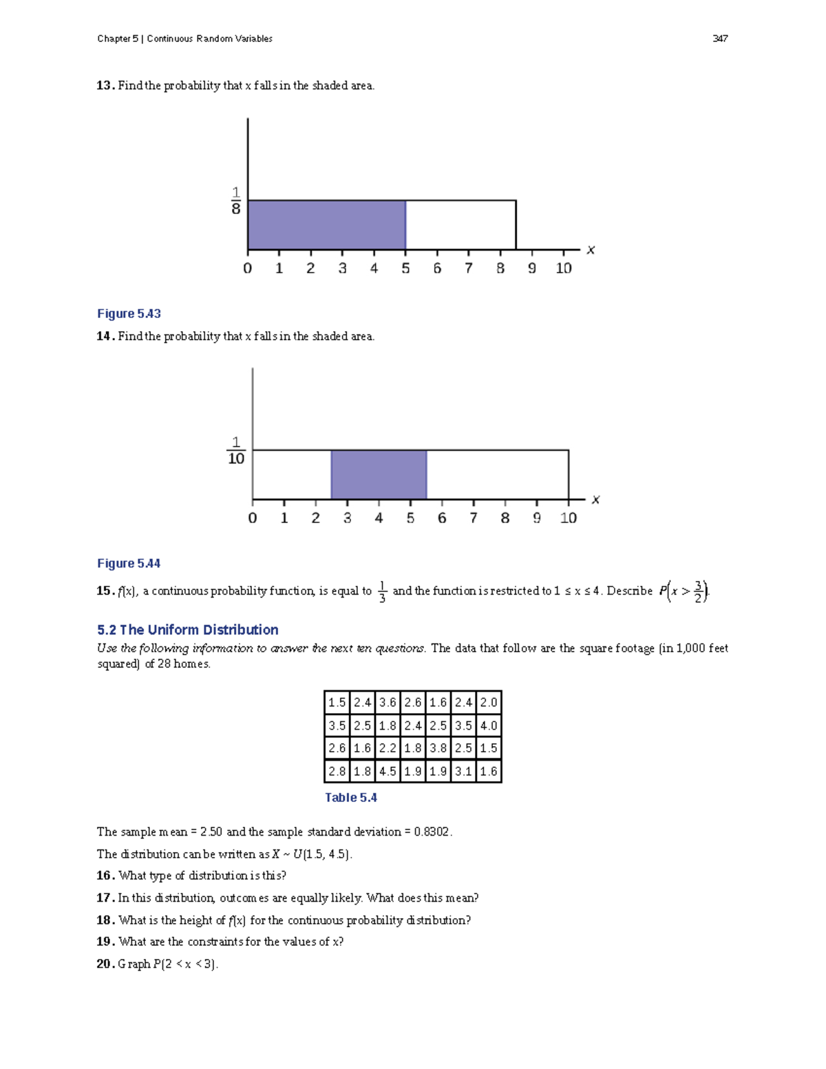 Chapter 5: Continuous Random Variables - Introductory Statistics 178 ...
