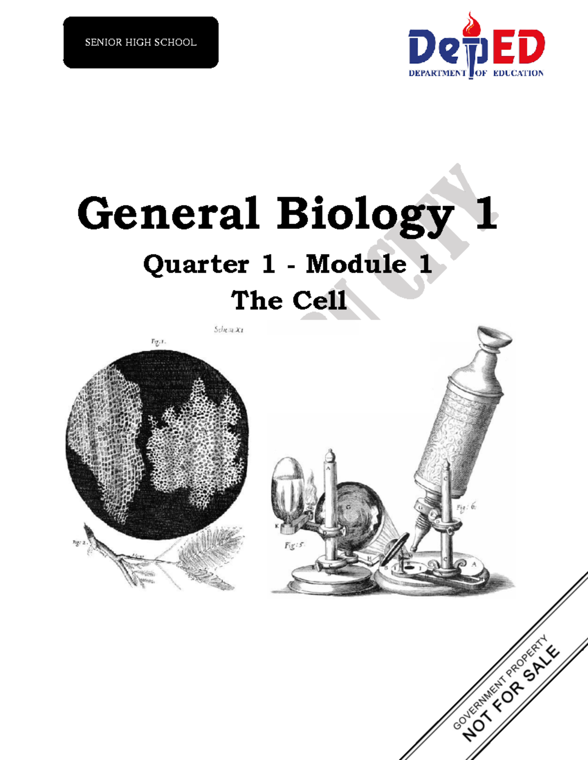 Q1 Biology 1: Understanding the Cell Theory and Structure - Studocu