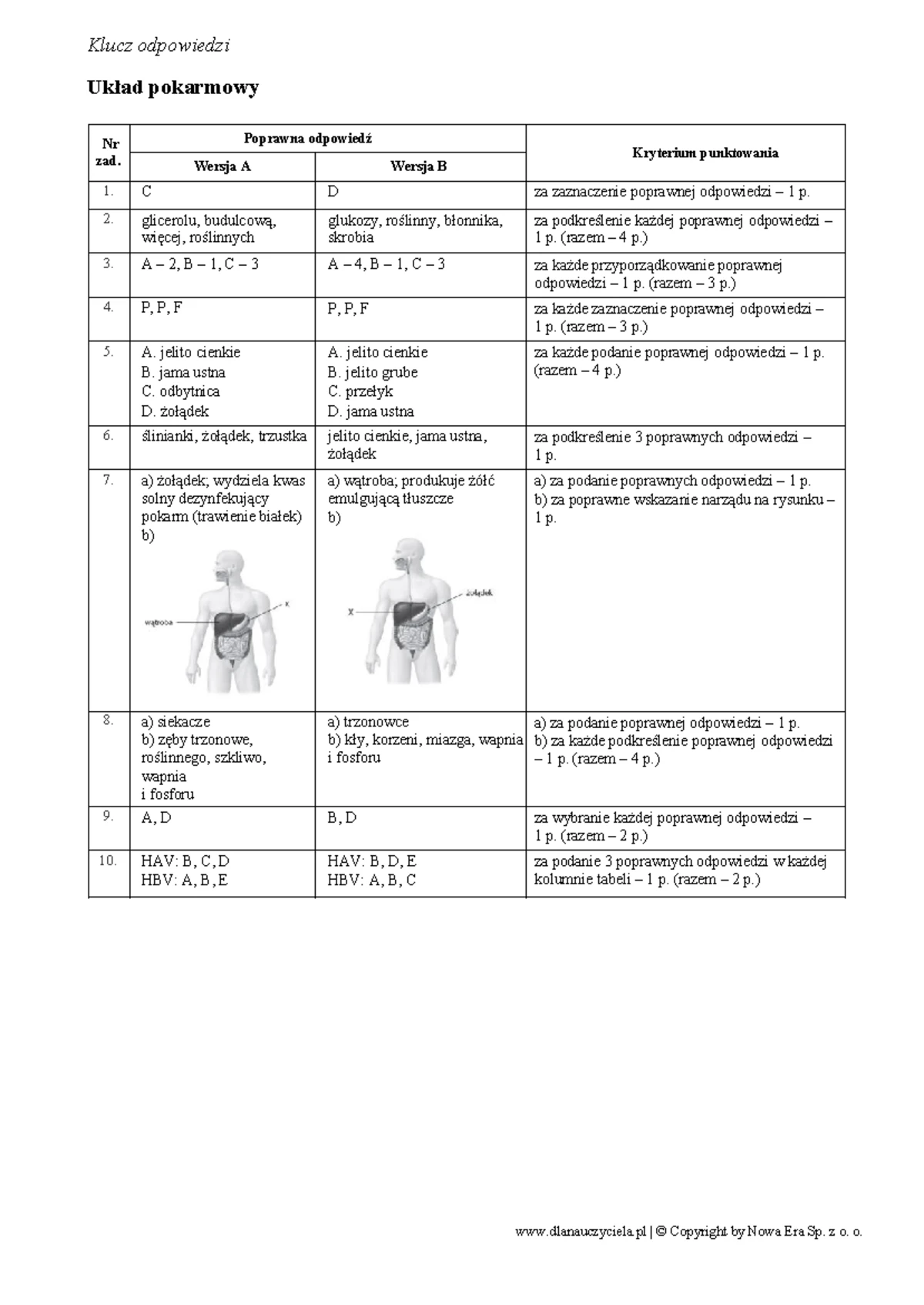 uklad krwionosny odpowiedzi - Biologia - Zakres podstawowy - Studocu