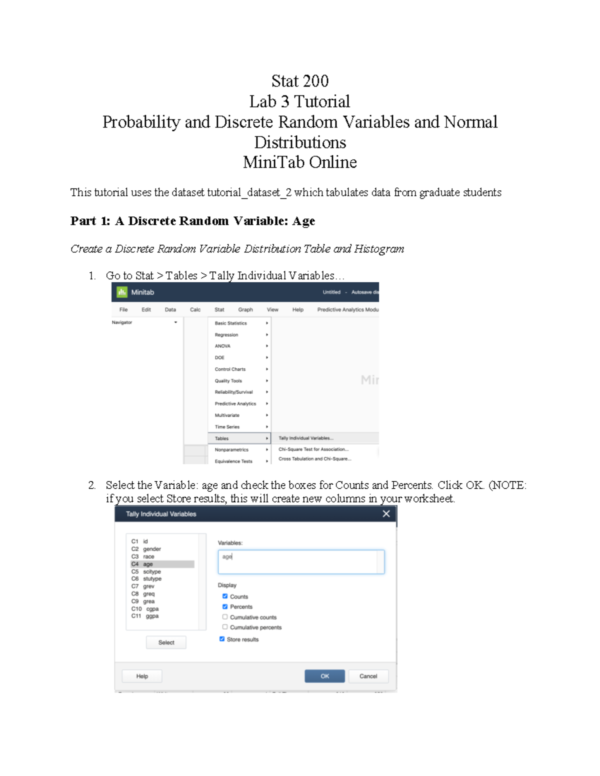 Stat200 Lab 3 - Probability & Discrete Random Variables Tutorial - Studocu