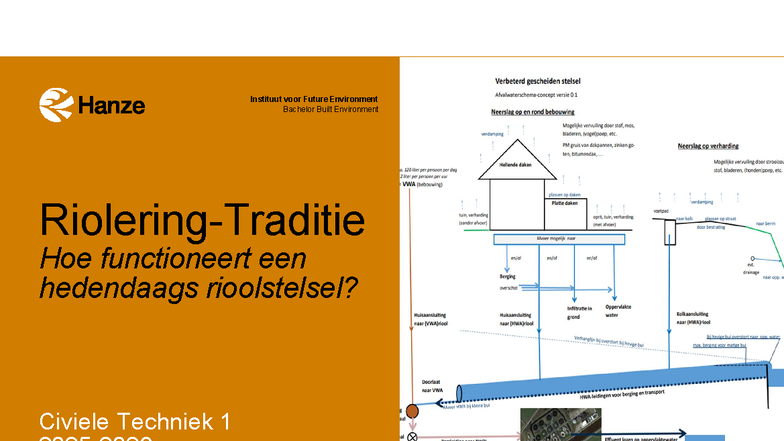 Riolering en Rioolstelsels: Civiele Techniek 1 Verkenning - Studeersnel