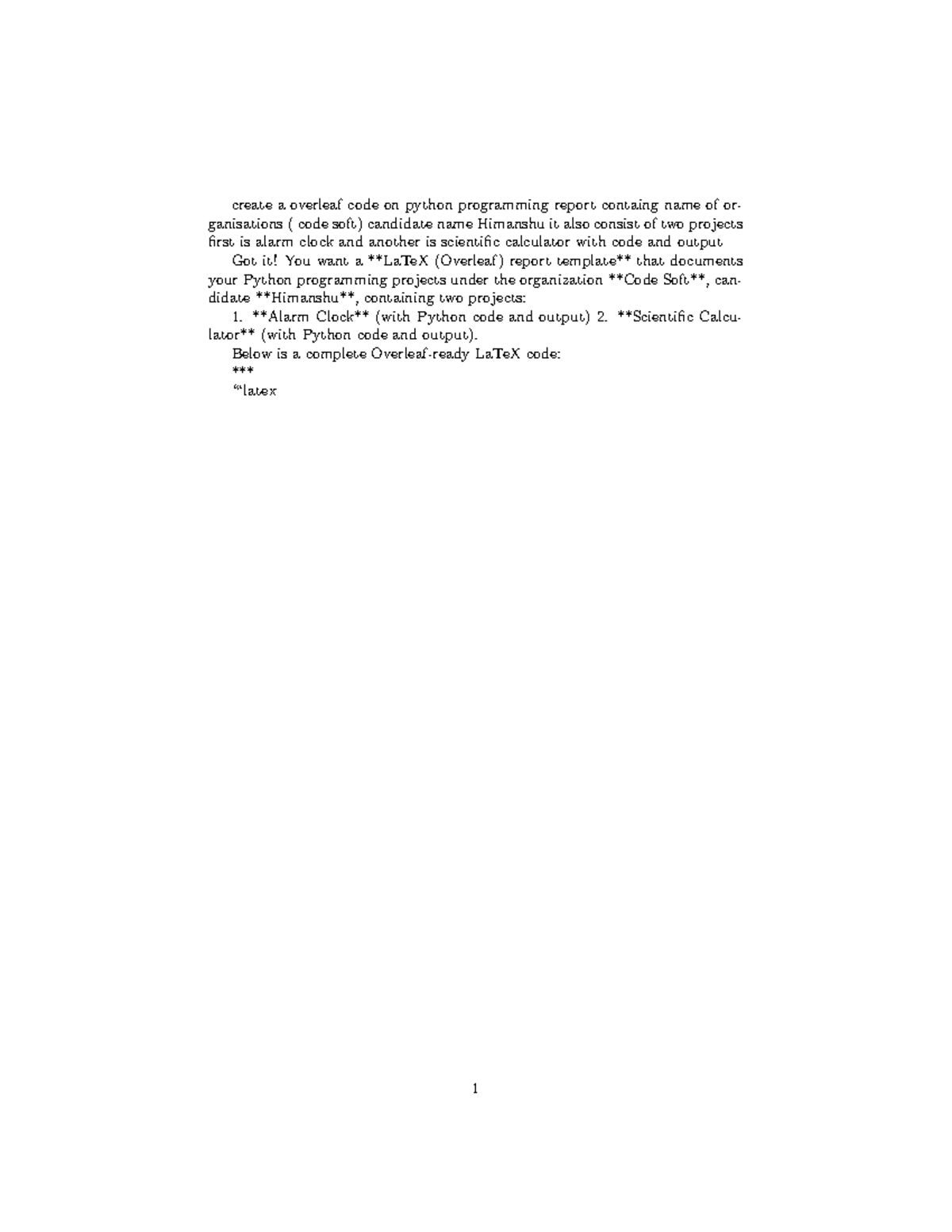 Python Programming Report: Projects on Alarm Clock & Calculator (CS101 ...