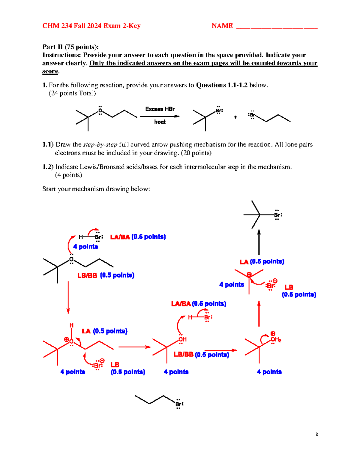 CHM 234 Fall 2024 - Exam 2 Answer Key and Guide - Studocu