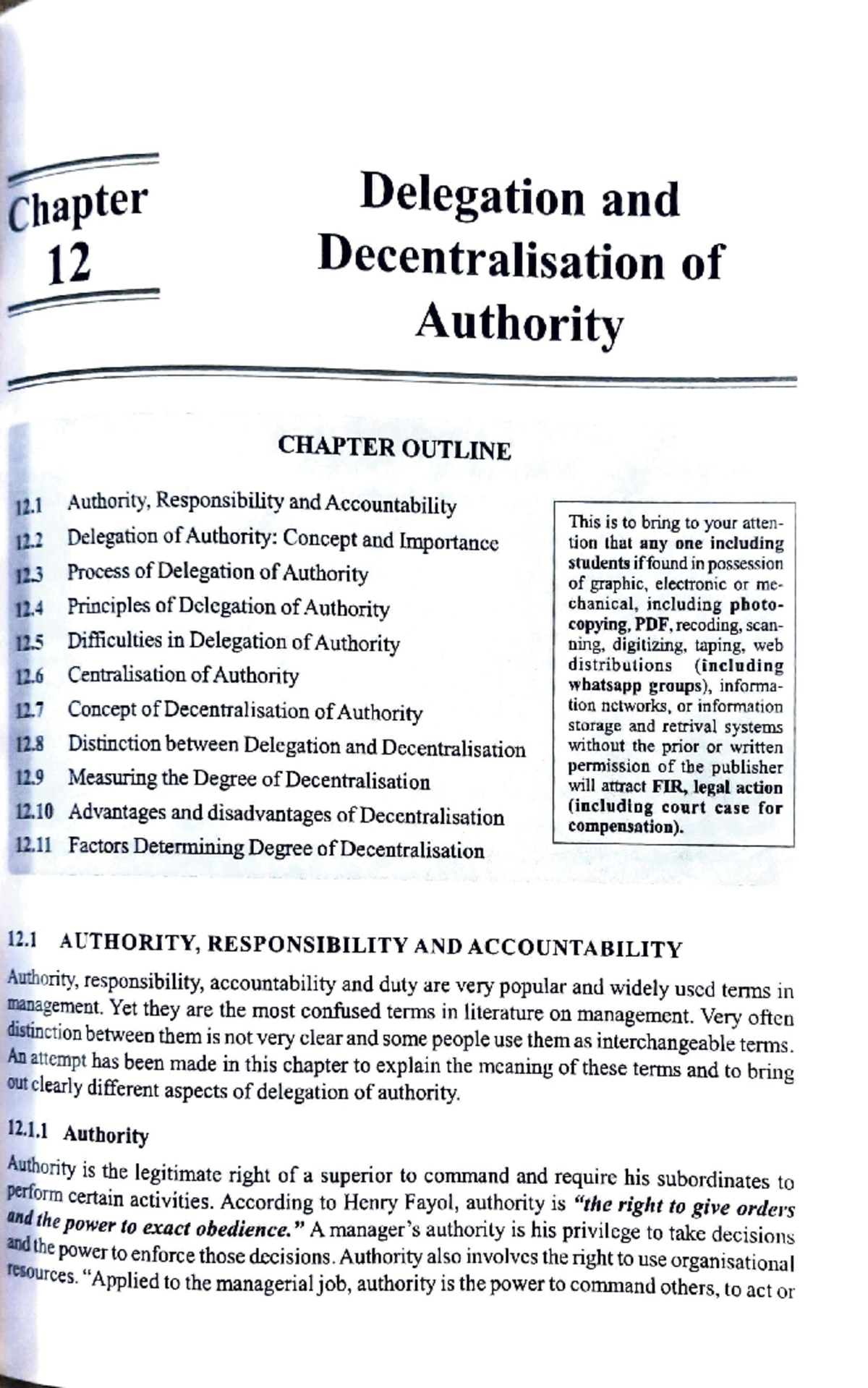 Ch-12 Delegation and Decentralization - Chapter 12 Delegation and ...