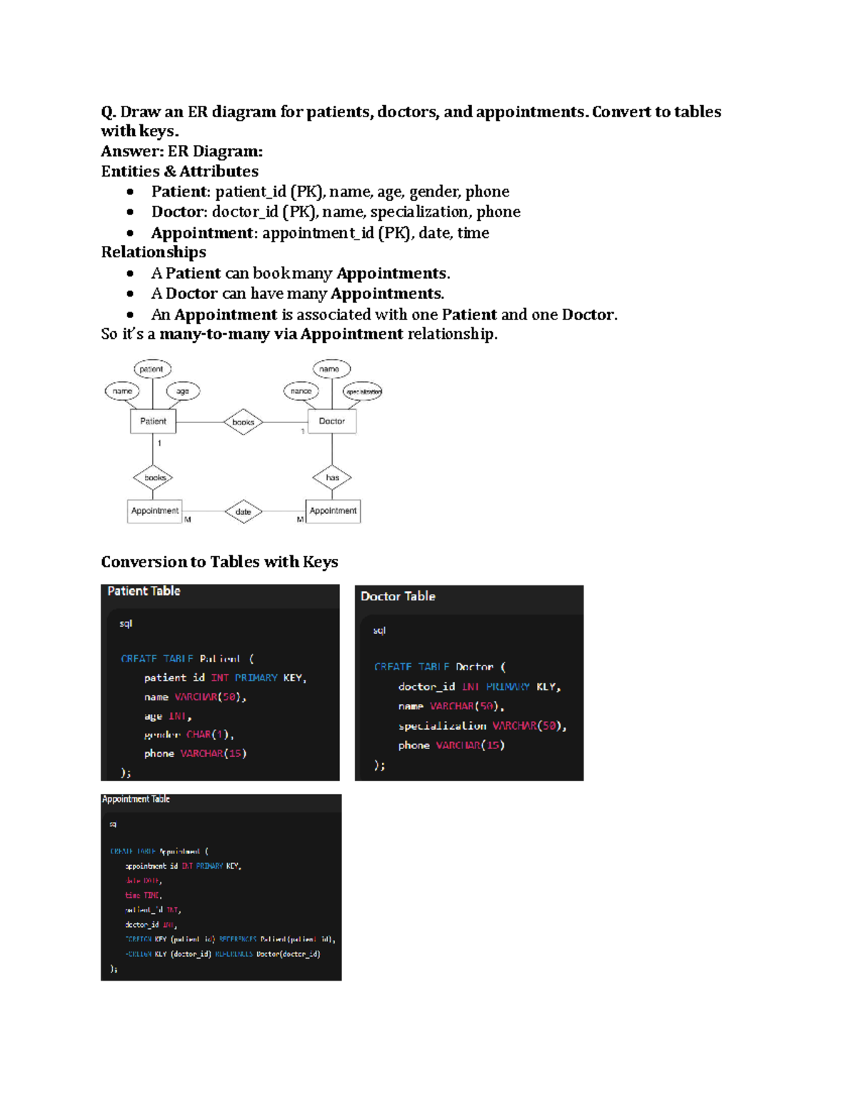 DBMS Case Study - ER Diagrams, SQL Efficiency, and Security Strategies ...