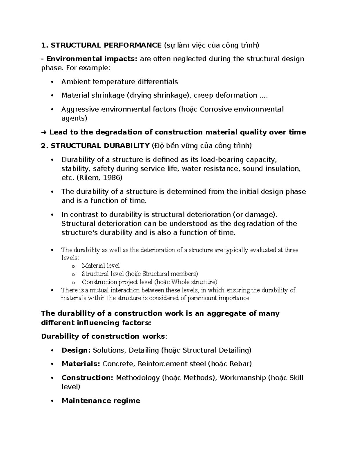 Structural Performance and Durability: Key Factors in Design (CIV 101 ...