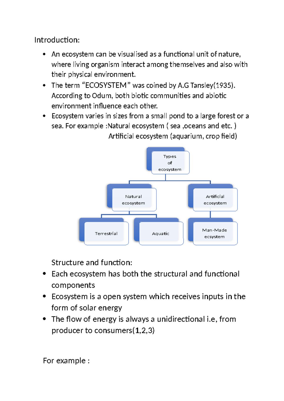 Ecosystem Overview: Structure, Function, and Types - Studocu