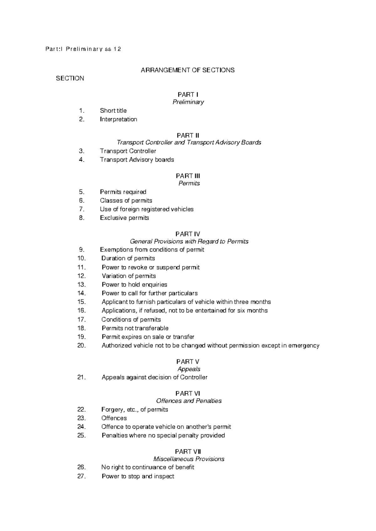 Chapter 69.03 Road Transport Permits: Overview and Provisions - Studocu
