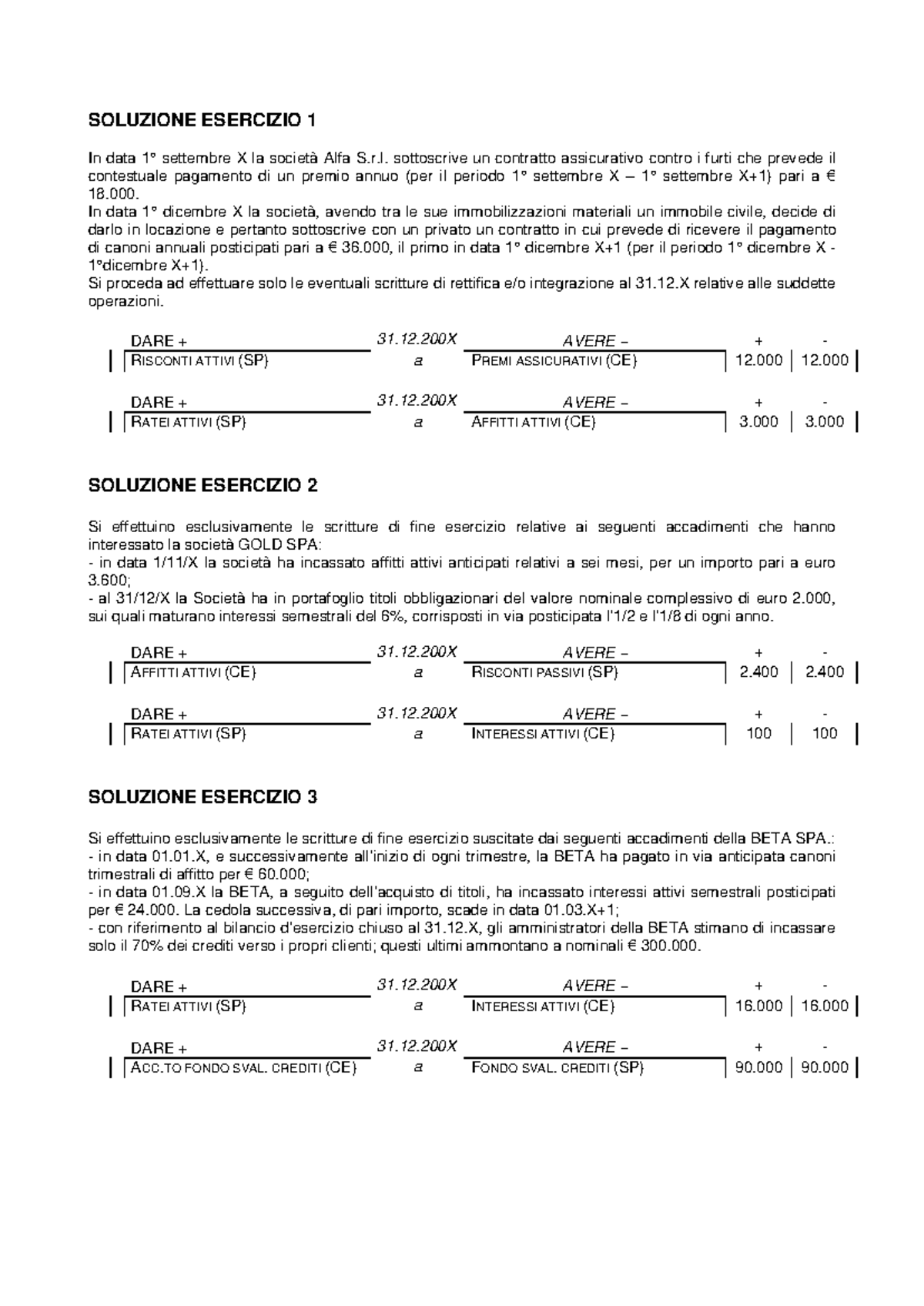 ratei e risconti esercizi svolti pdf