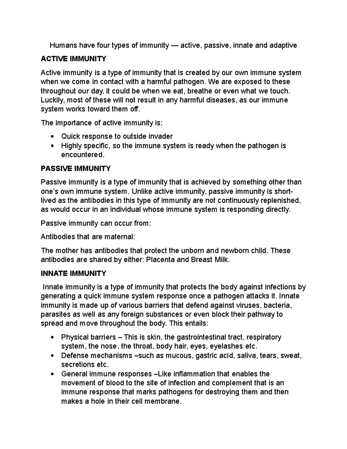 Types of Immunity: Active, Passive, Innate, and Adaptive Explained ...