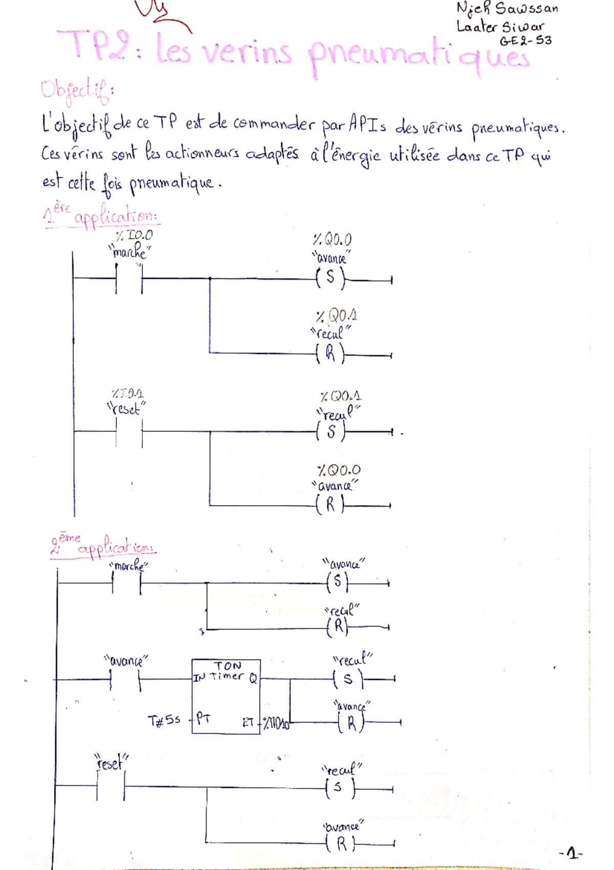 TP2 API - Commande des Vérins Pneumatiques et Applications Associées ...