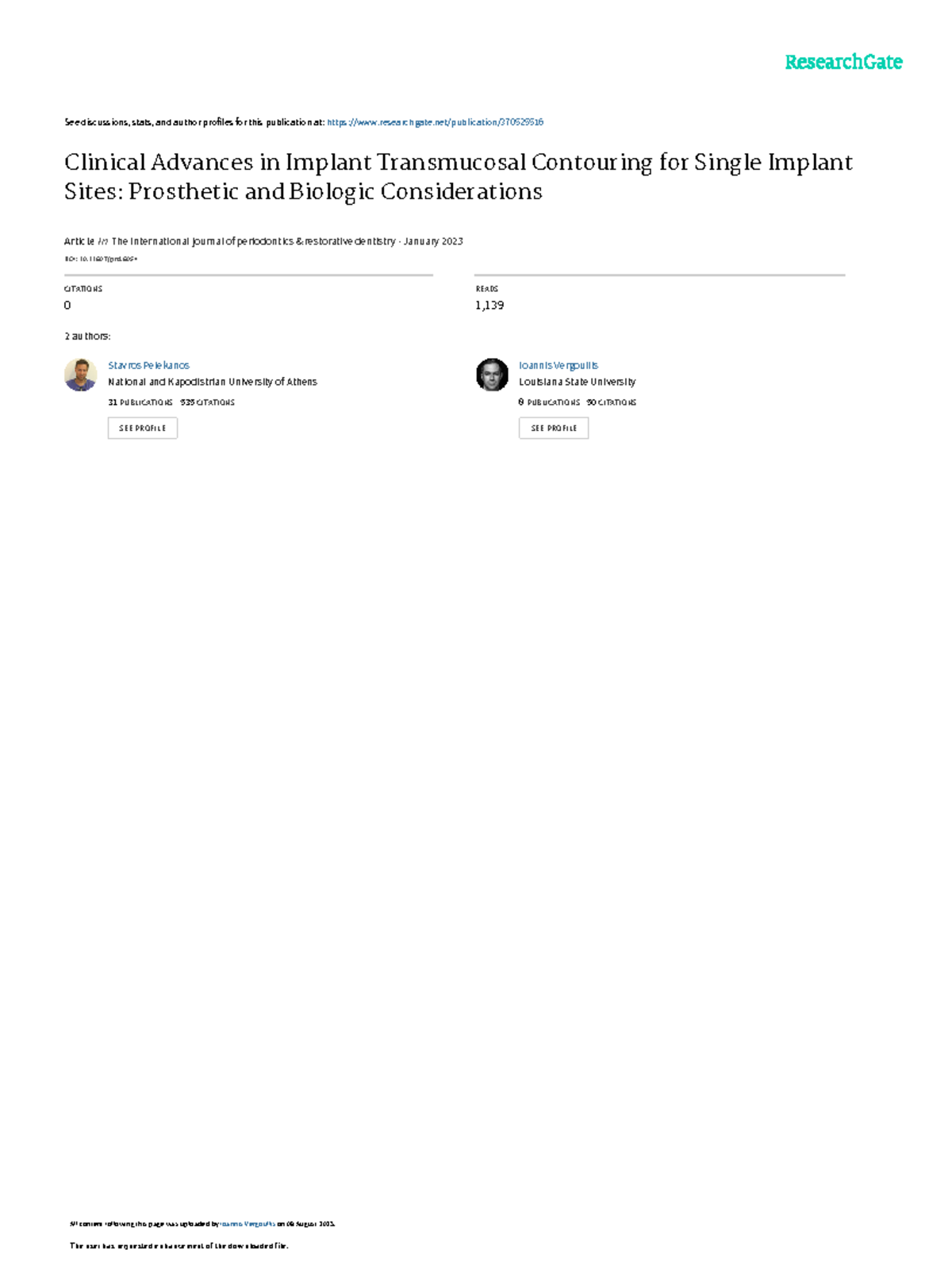 Clinical Considerations in Implant Transmucosal Design (IJPRD 2023 ...