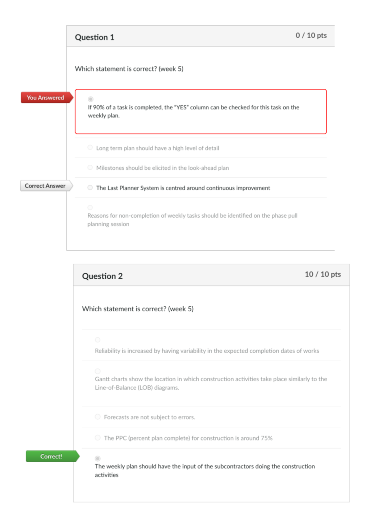Construction Quiz 2 Answers spring 23 - 048340 - Studocu
