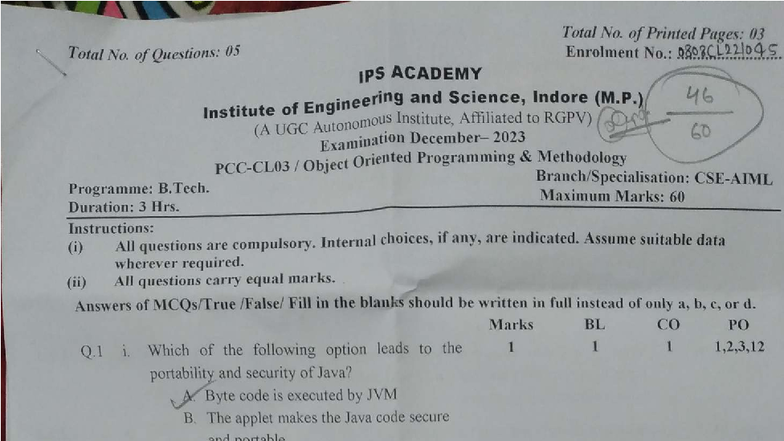 OOPM 2023 Exam Notes - Object Oriented Programming Methodology - Studocu