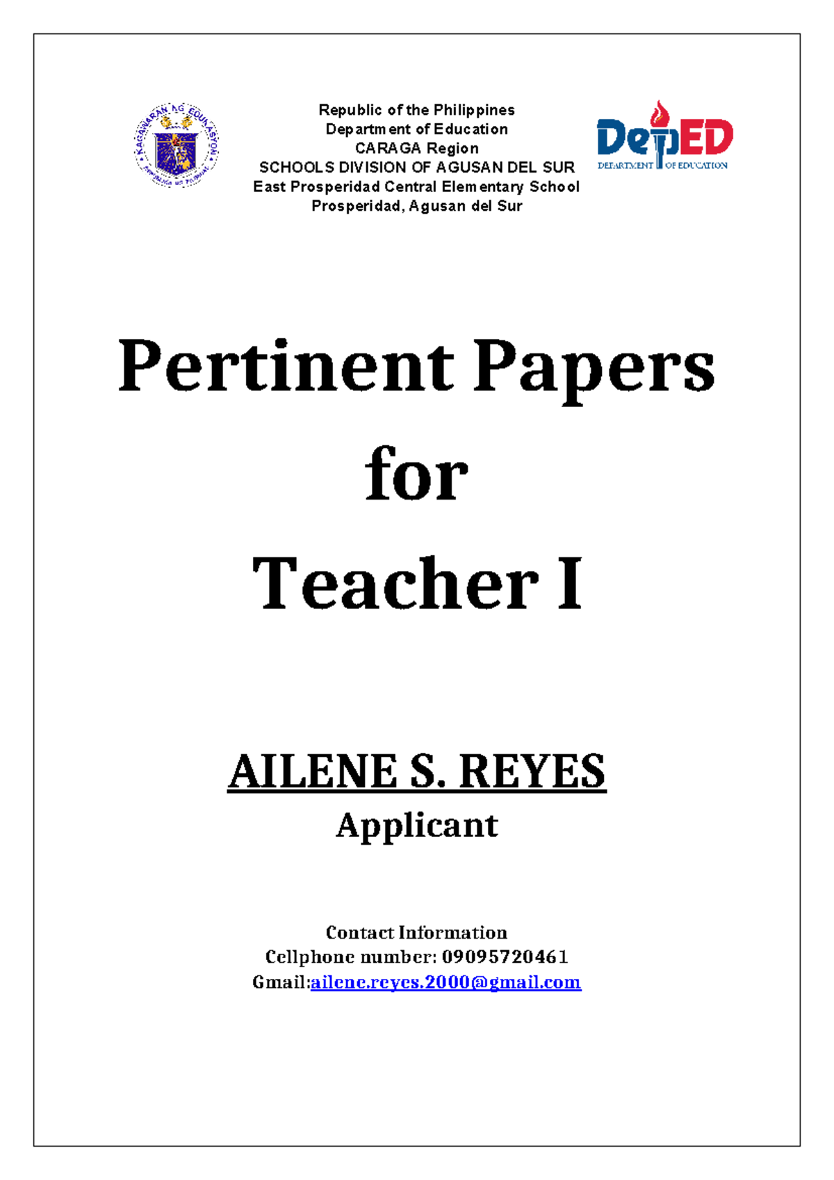 Teacher I Application Requirements Checklist and Documents - Studocu