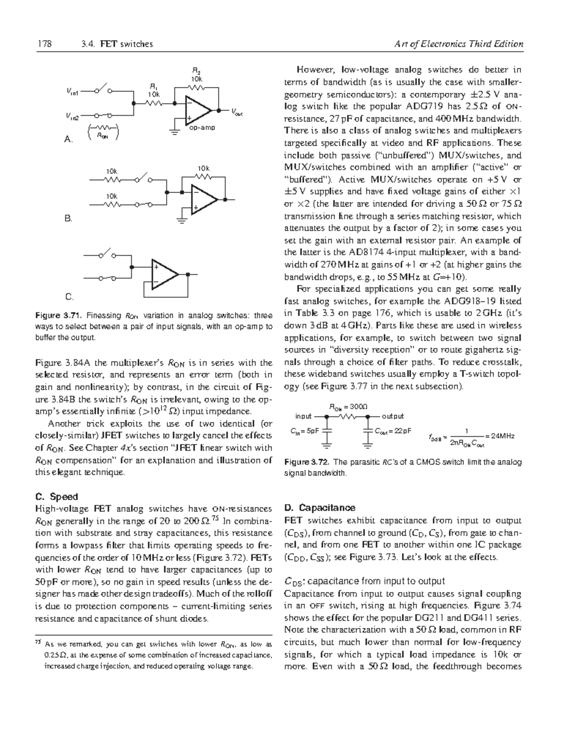 Art of Electronics 3rd Ed: FET Switches & RON Variations - Studocu
