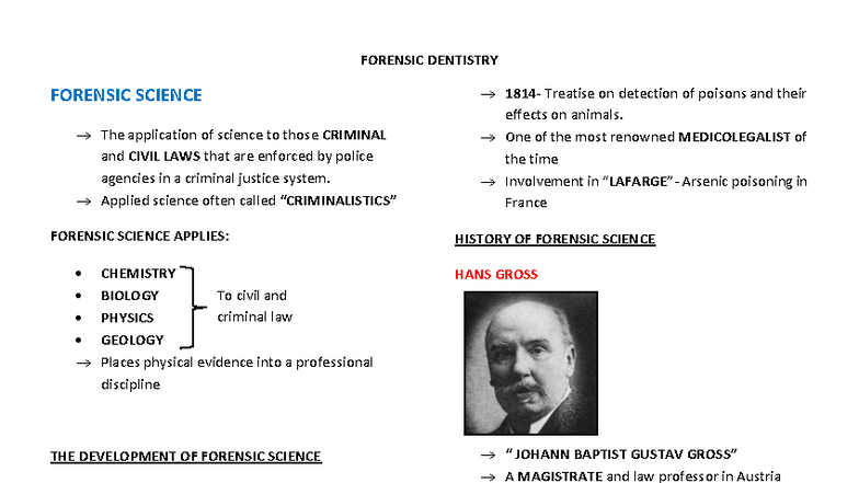 Forensic Dentistry: Comprehensive Review for Forensic Science (FOR 101 ...