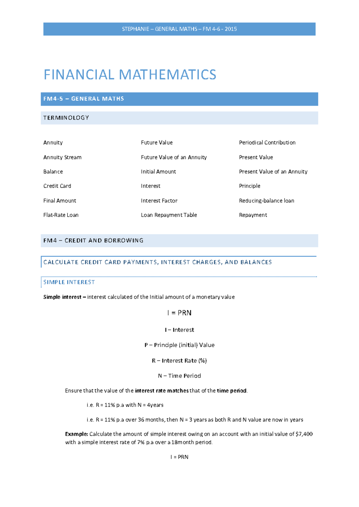Courses maths gen 1487280868 2017 General Mathematics HSC - FINANCIAL ...