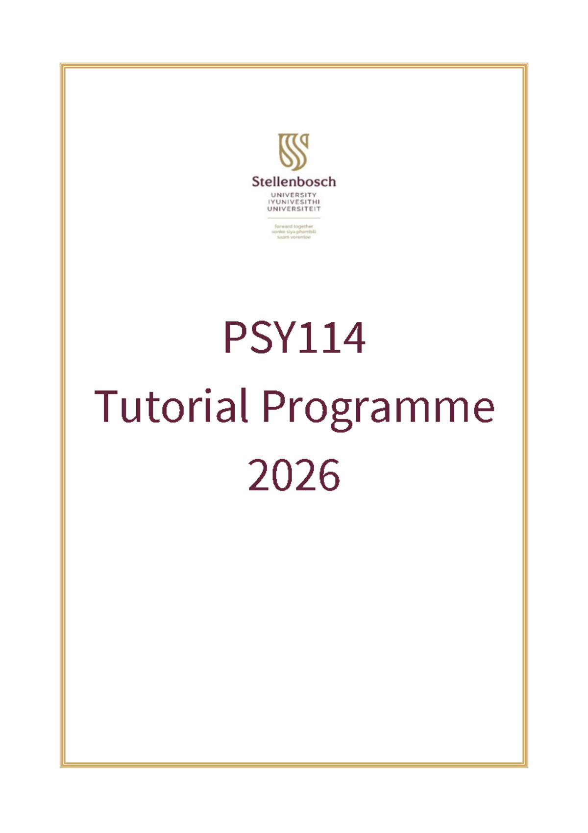 PSY114 Tutorial Programme 2026: Term 1 Overview and Essay Guidance ...