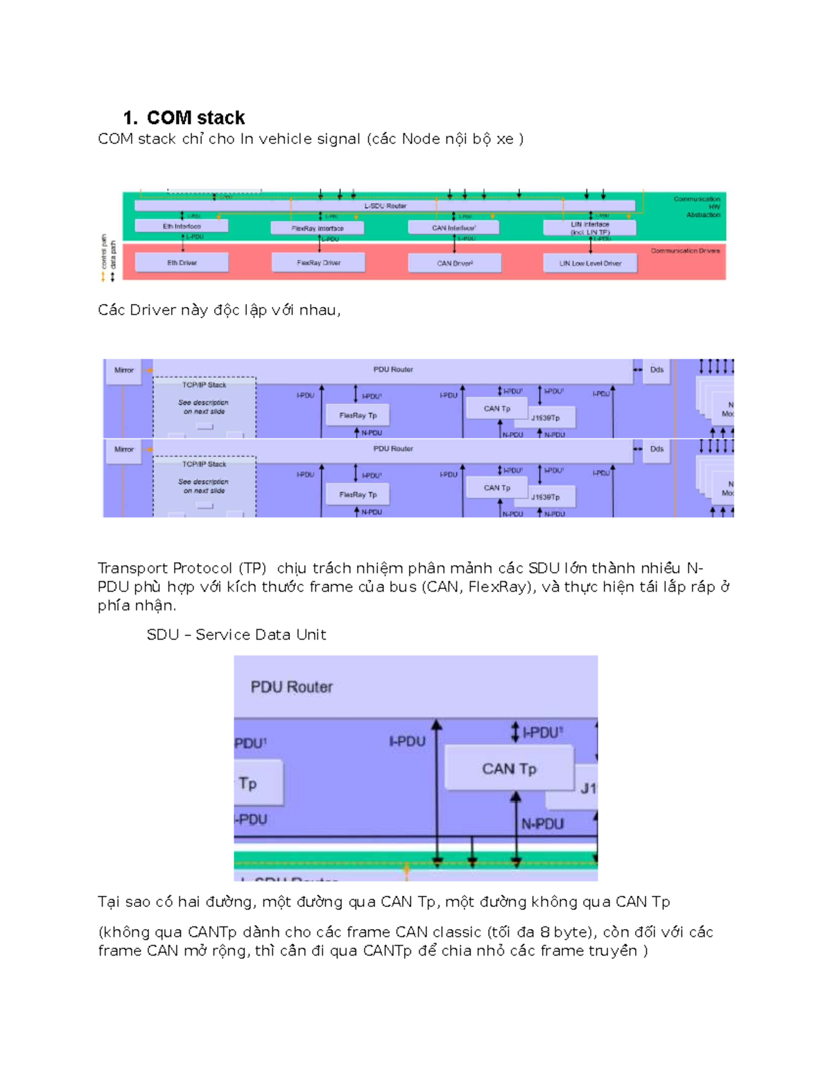 COM Stack Overview for In-Vehicle Signal Management - Studocu