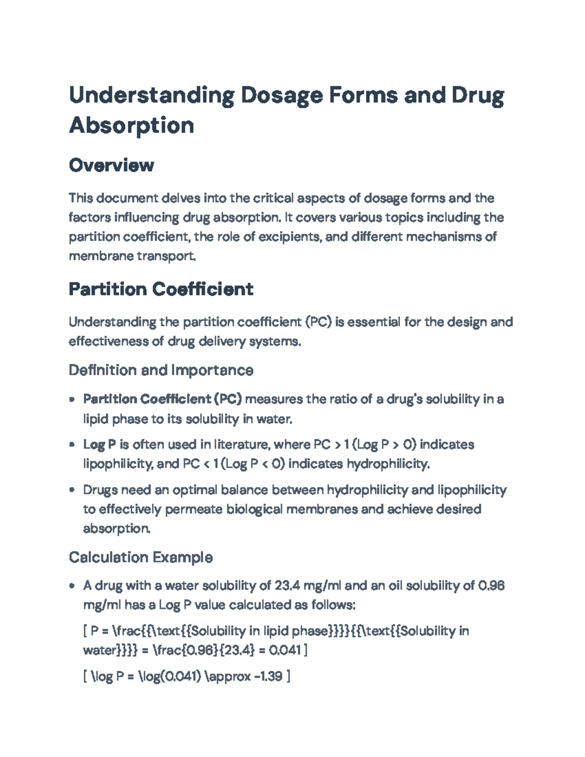 Understanding Dosage Forms & Drug Absorption for PHAR 101 Final Exam ...