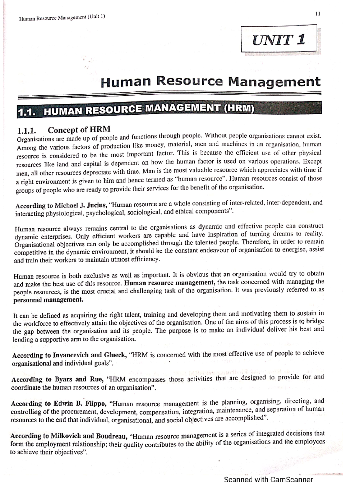 HRM 1 Unit Overview - Thakur Publication Study Guide - Studocu