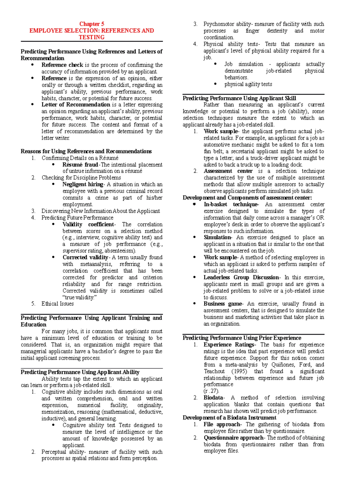 I/O Psychology Lecture Notes: Key Concepts and Practices - Studocu