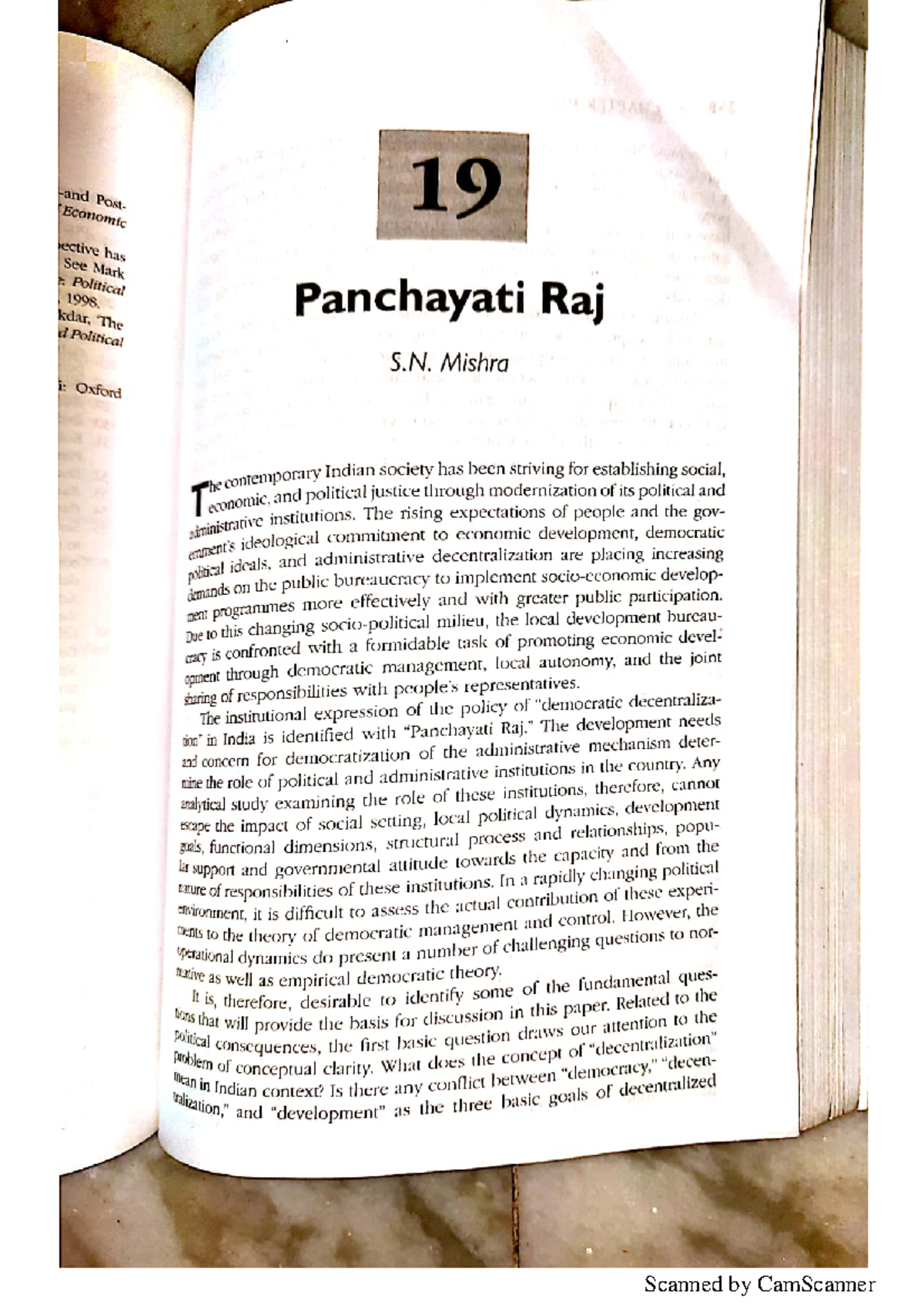 Panchayati raj institutions - Political science - Studocu