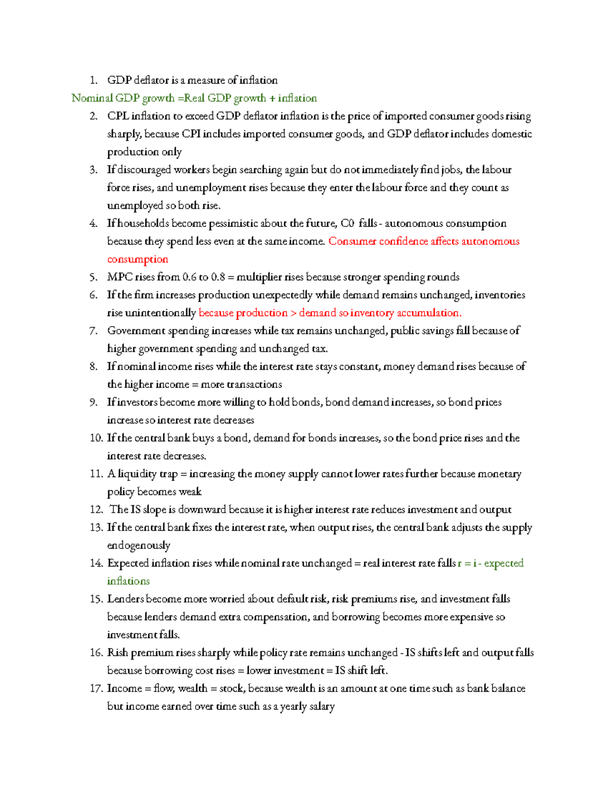 Ecos Lecture Notes: Understanding GDP Deflator and Inflation Dynamics ...