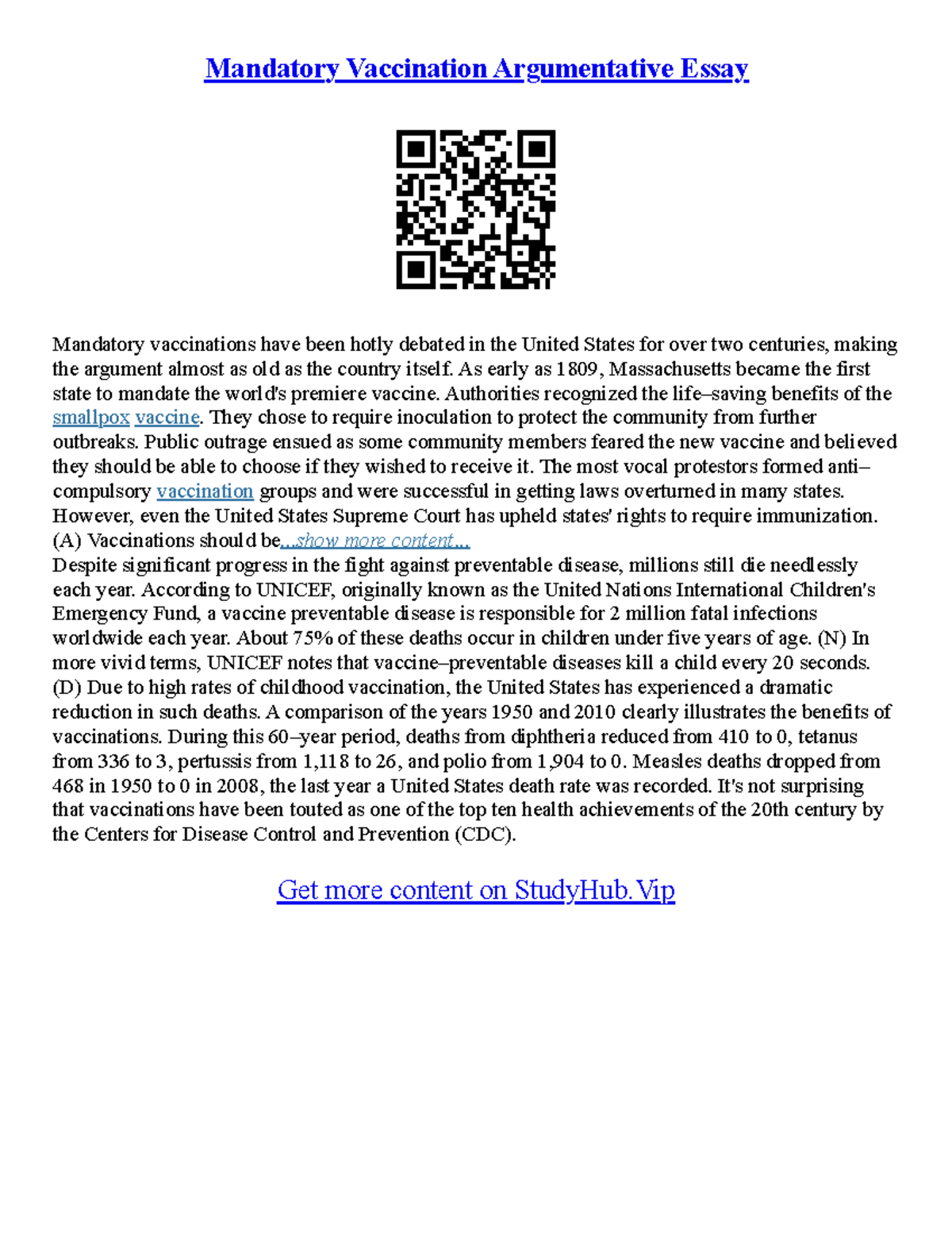 Argumentative Essay Examples: Analysis and Insights on Key Topics - Studocu