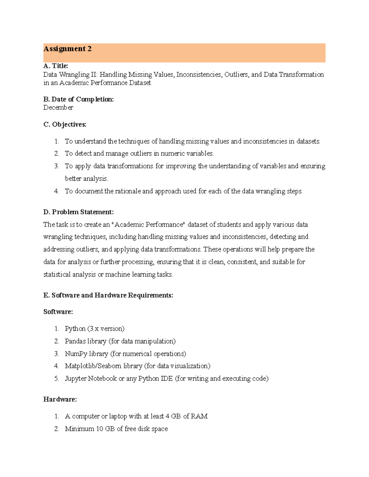 Data Wrangling II - Dsbda LAB 2: Missing Values and Outliers Handling ...