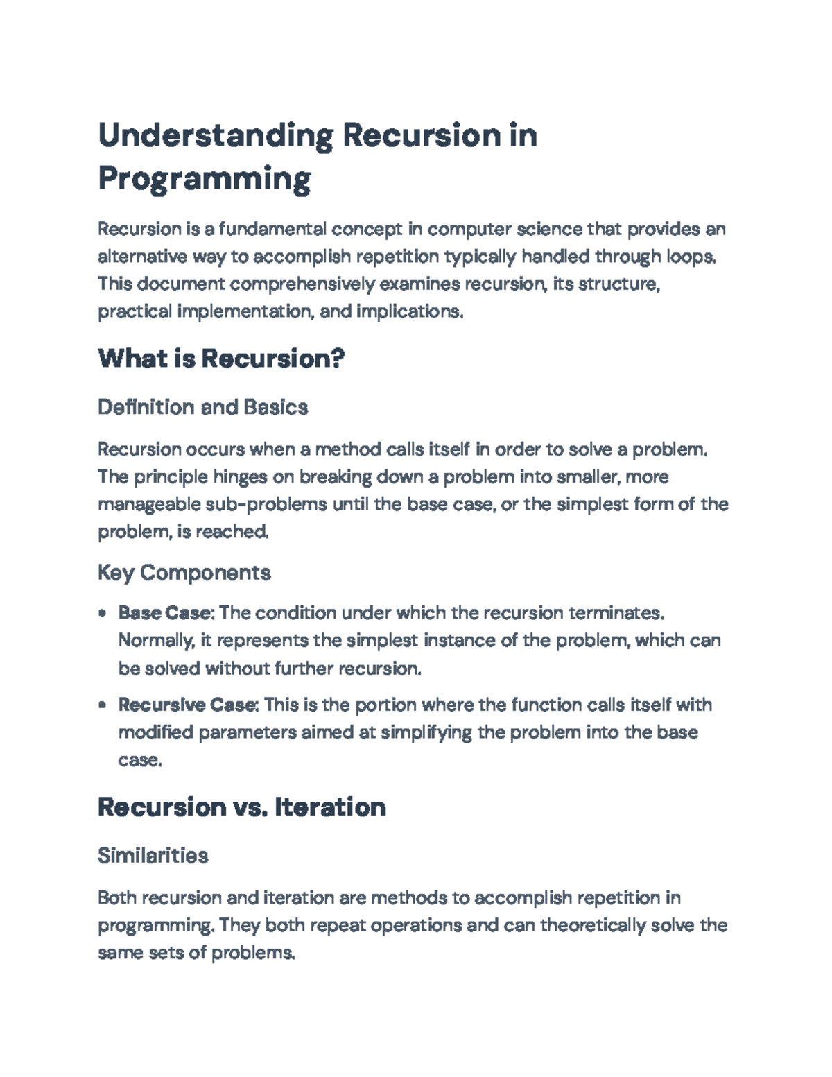 Understanding Recursion in Programming: Key Concepts & Implementation ...