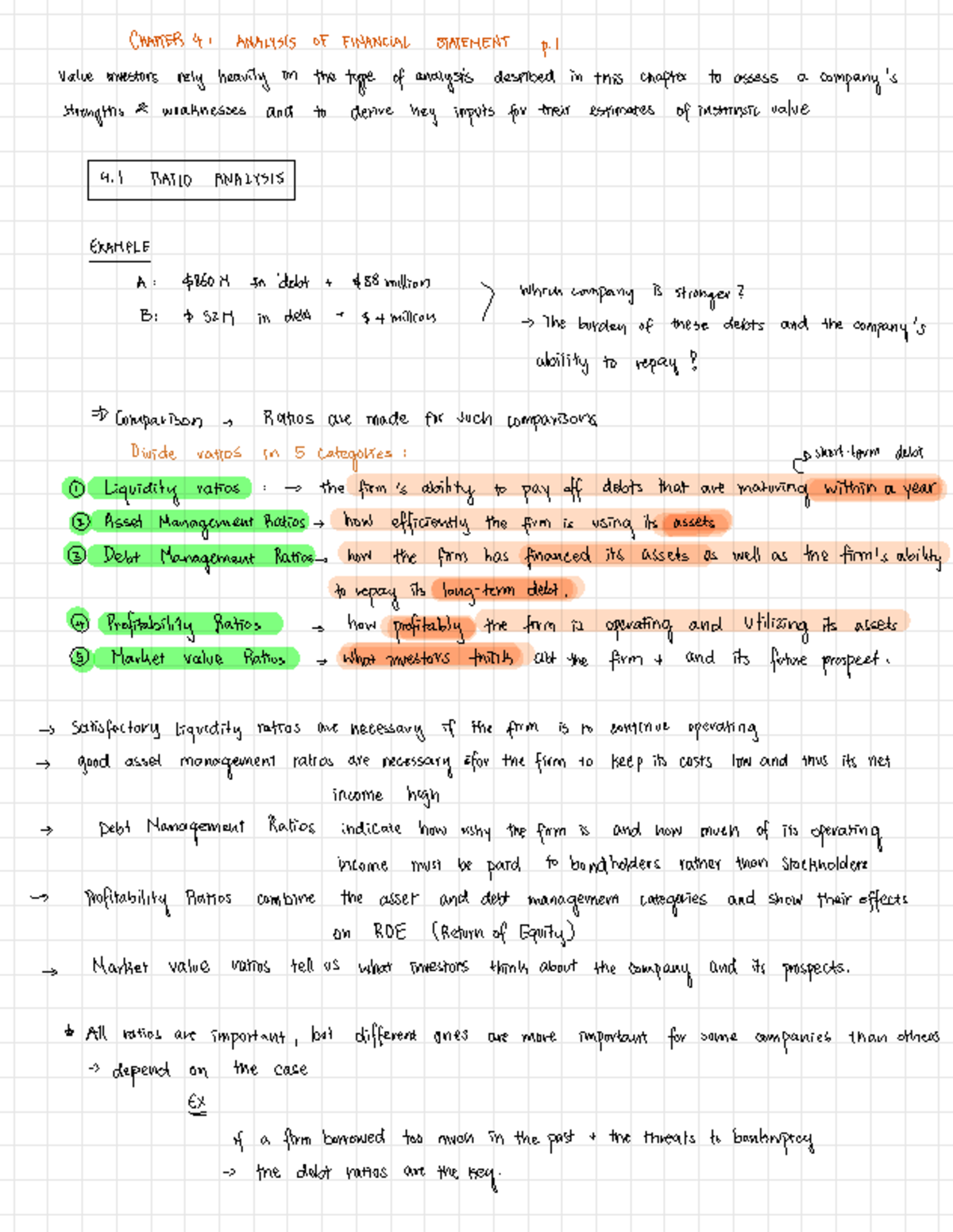 CH4 Lecture notes p.1 - CHAPTER value 4. 1 ANALYSIS : rely heavily ...