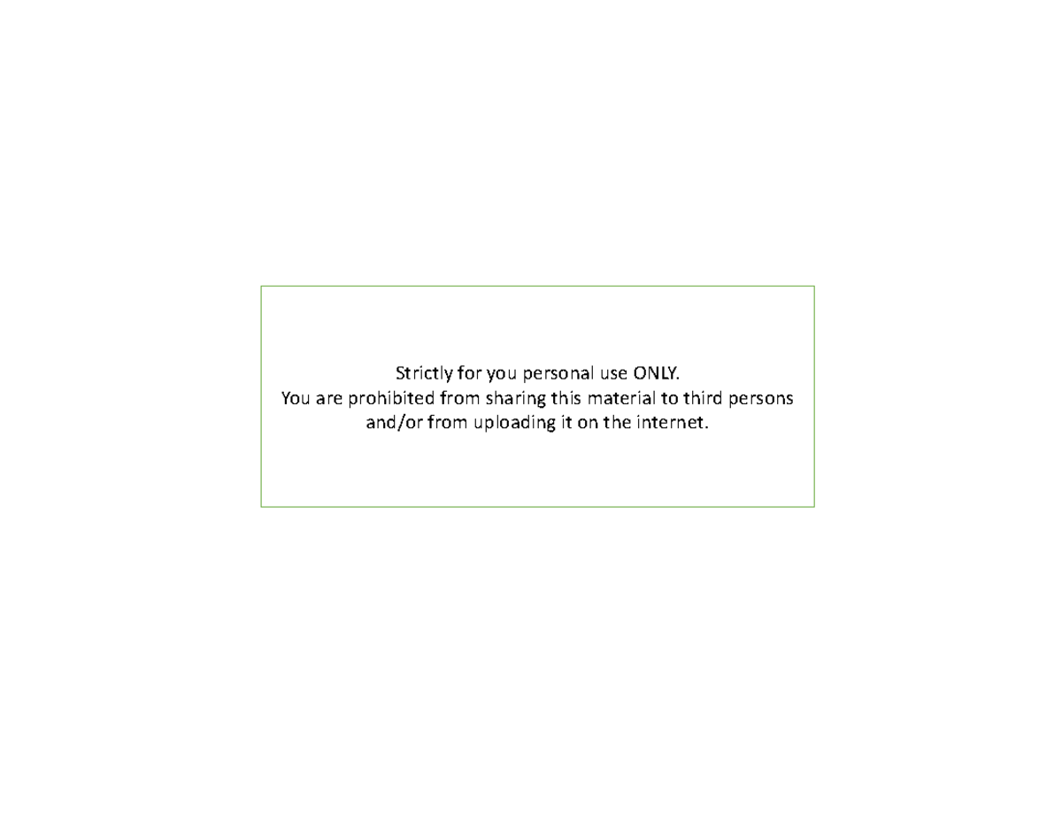Law obligations and contracts - Strictly for you personal use ONLY. You ...