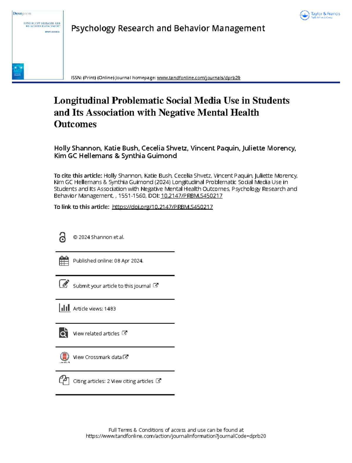 Longitudinal study on social media use and mental health outcomes in ...