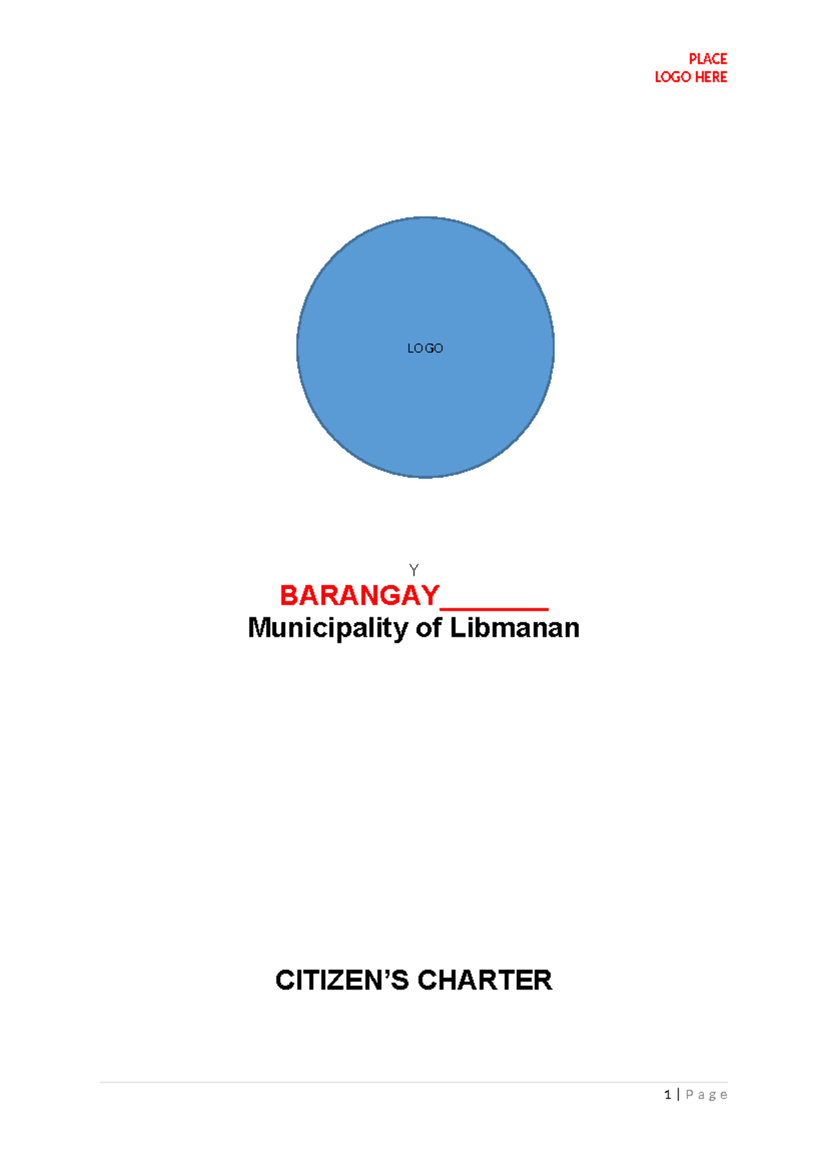 Citizens Charter of Libmanan Municipality: Services & Procedures - Studocu