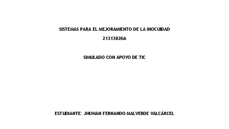 Simulado con apoyo de TIC - SISTEMAS PARA EL MEJORAMIENTO DE LA ...