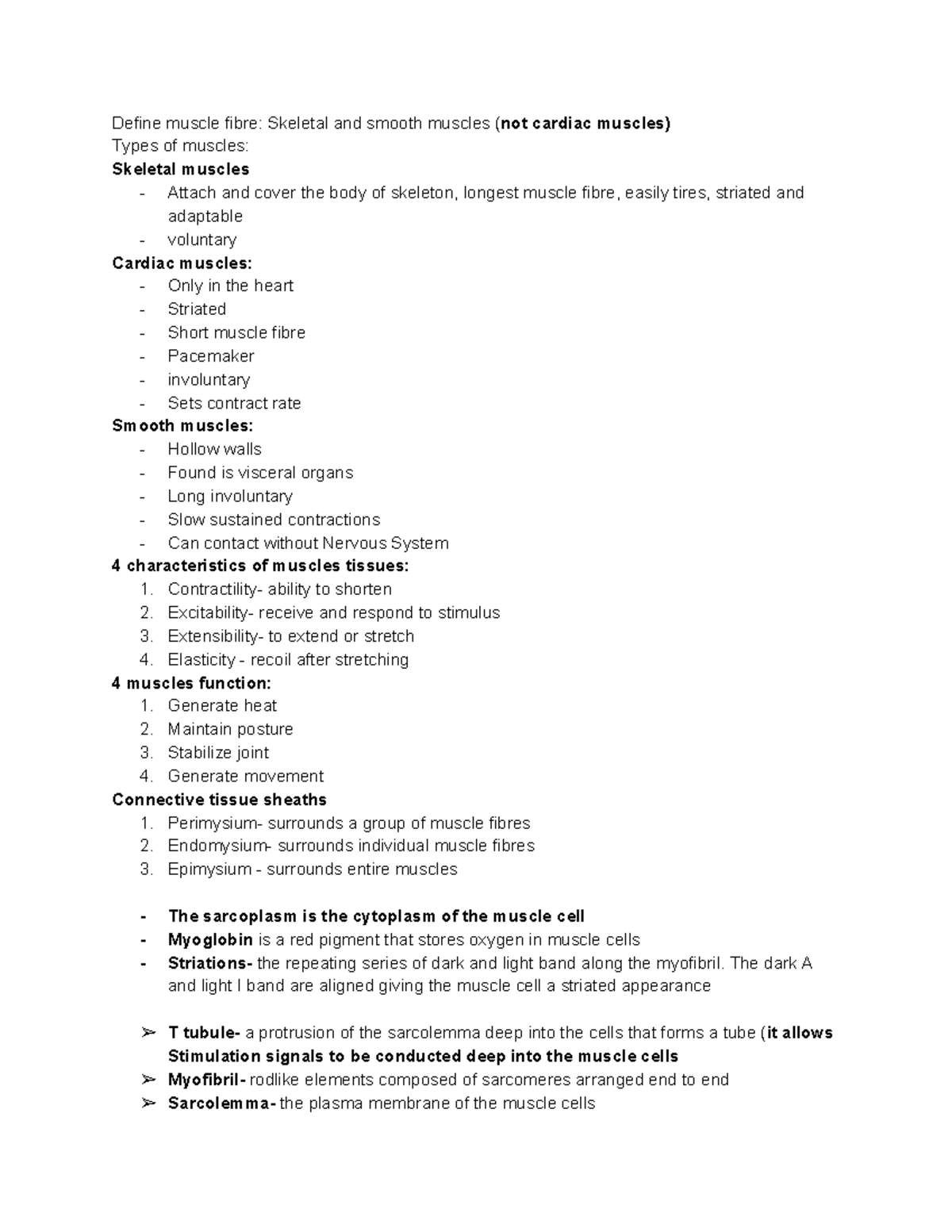 Muscle - Define muscle fibre: Skeletal and smooth muscles ( not cardiac ...