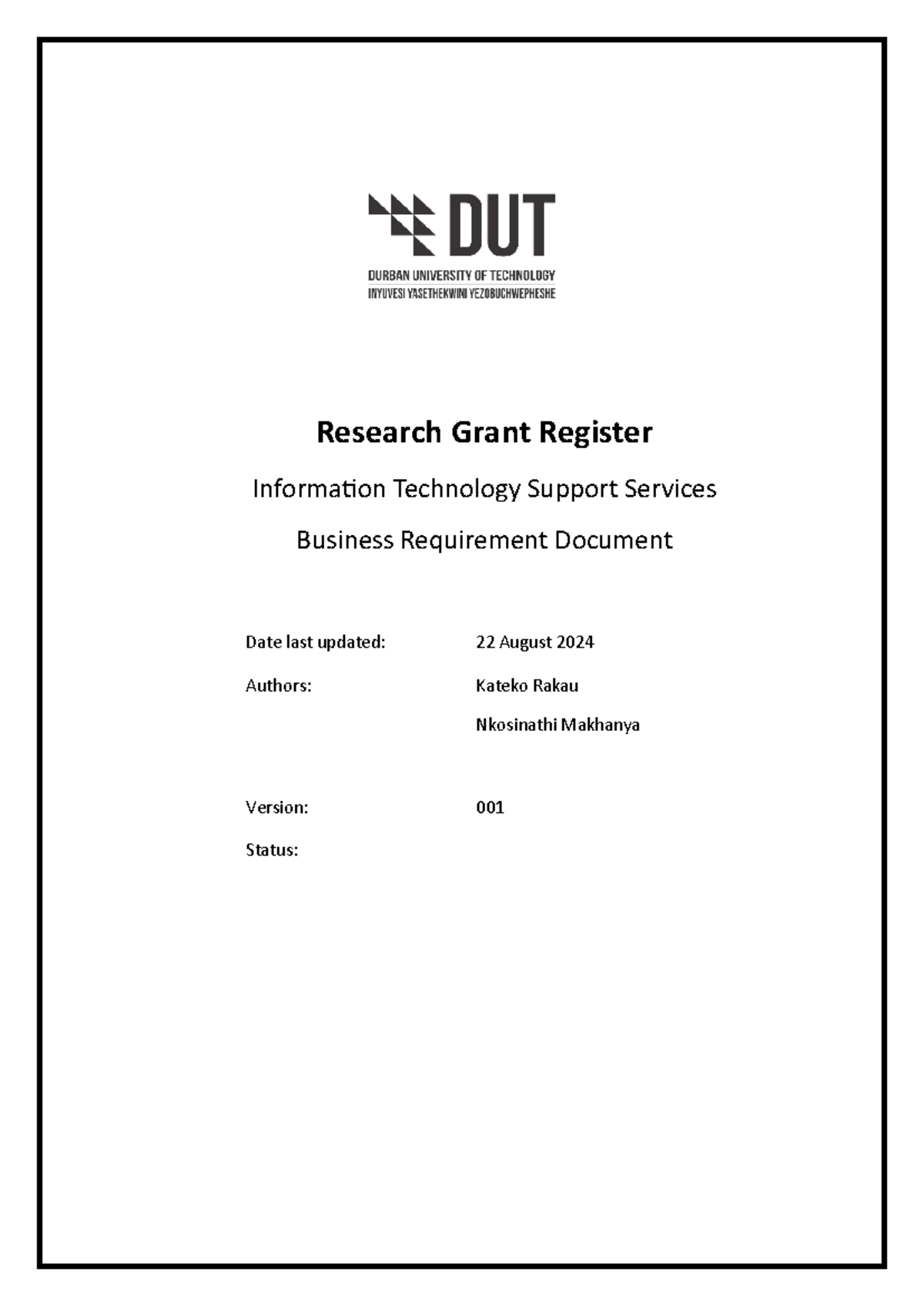 BRS Grant Register PDF - Summary Information Systems - Research Grant ...