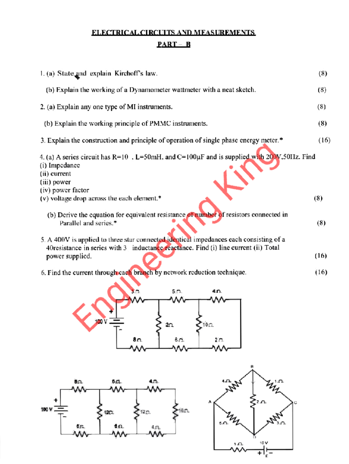 BE3251 EEE Part B - Important Concepts in Electrical Circuits and ...