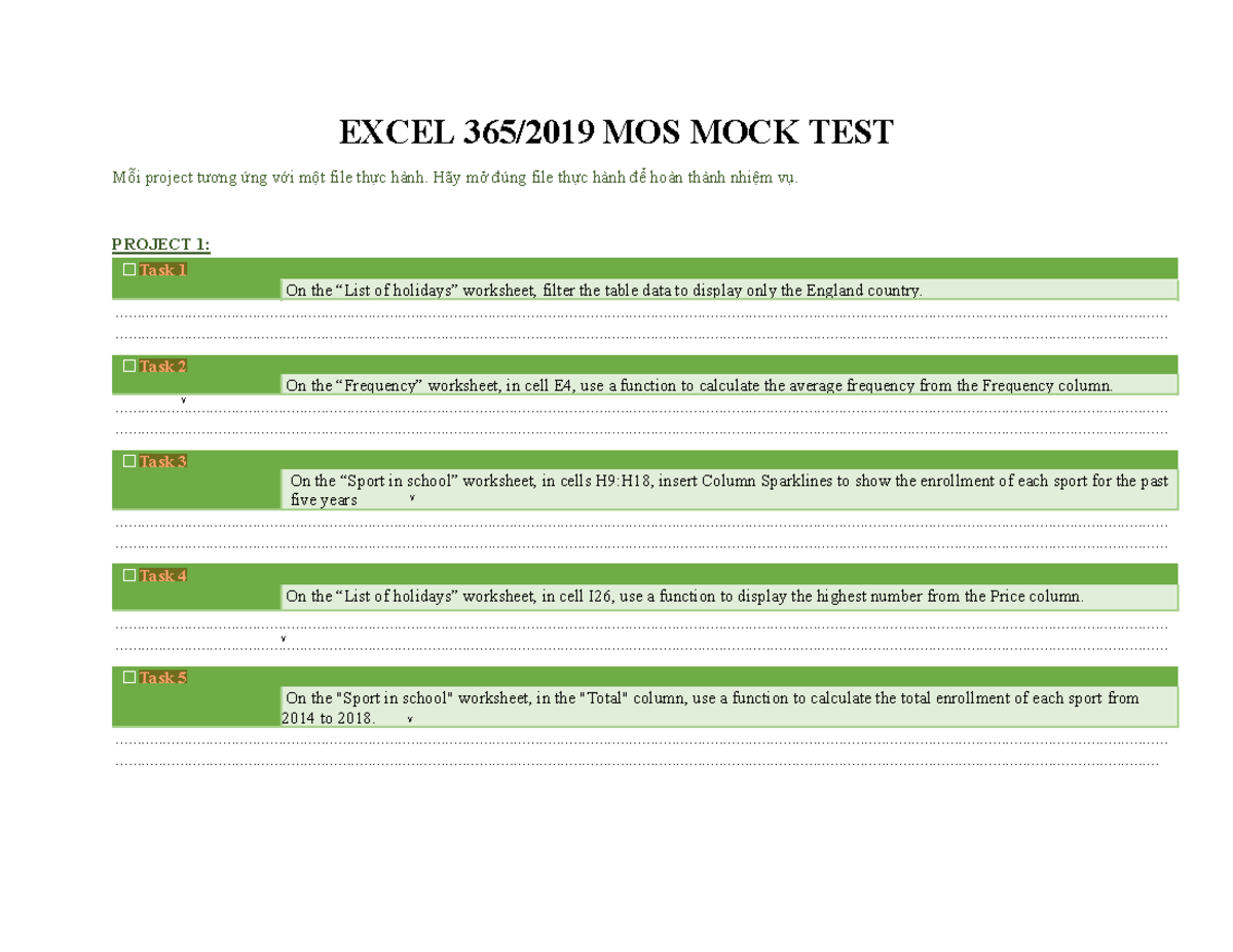 [ Excel 365-2019 ] MOS Excel Mocktest - EXCEL 365/2019 MOS MOCK TEST ...