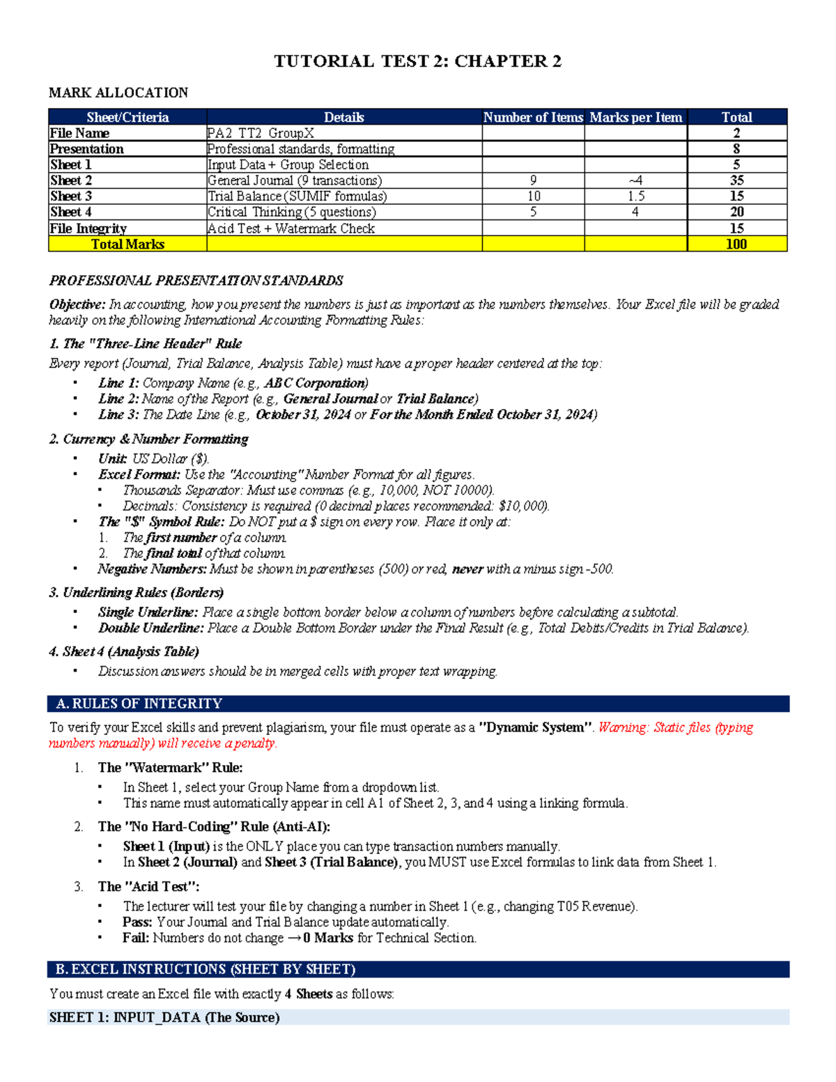 TT2: Tutorial Test 2 - Chapter 2 Mark Allocation Guide - Studocu