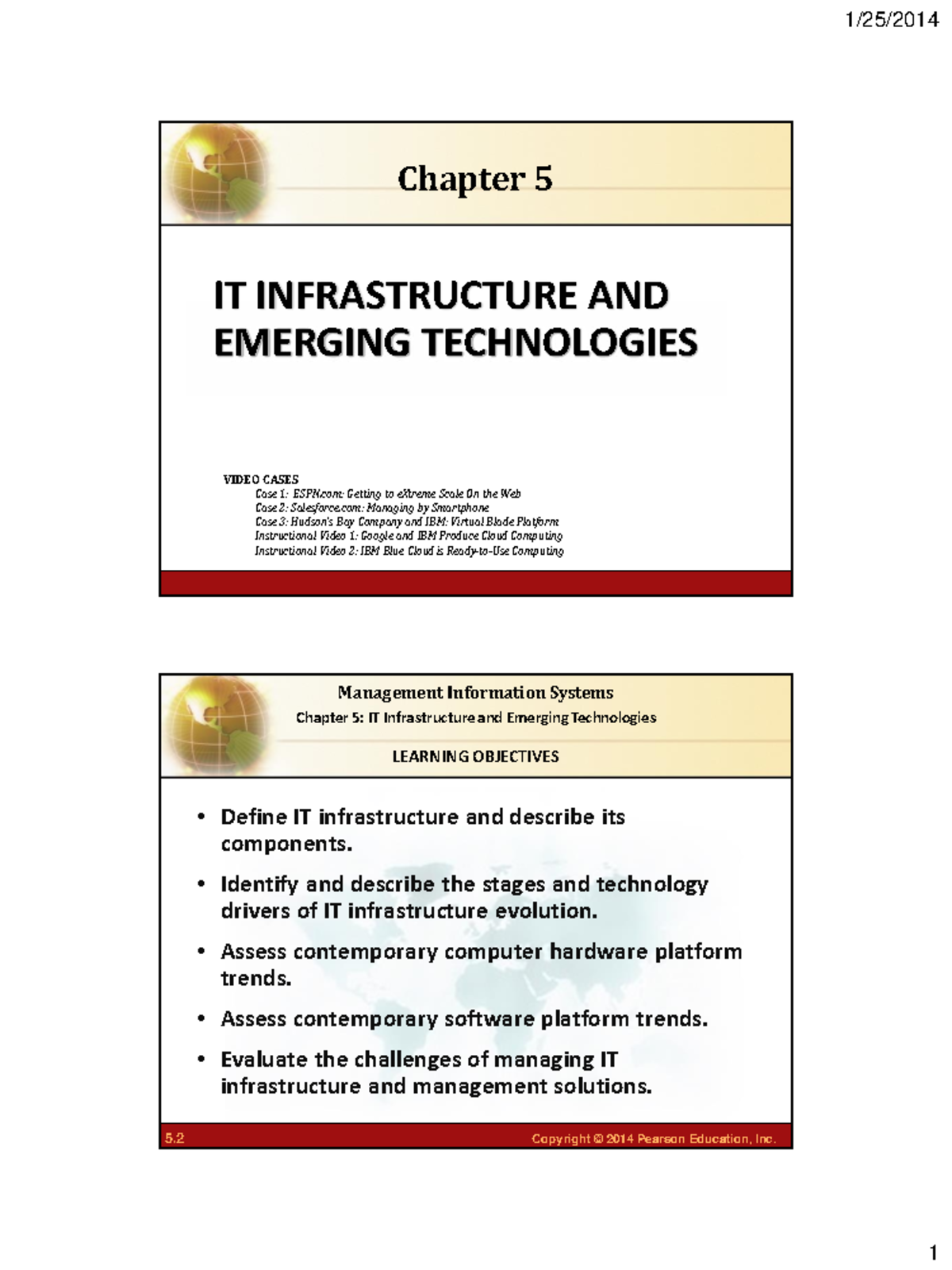 Chapter 5: IT Infrastructure & Emerging Technologies Lecture Notes ...