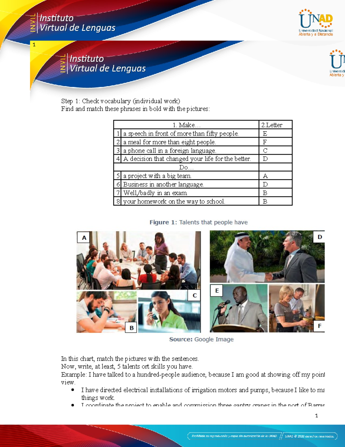 Unit 1 - Task 2 - Discovering My Hidden Talents and Skills - Studocu